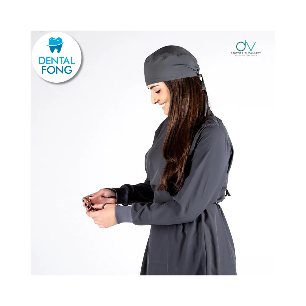 BATA IMPERMEABLE MUJER GRIS OXFORD M/G C/EST. Y COFIA DE REGALO (DOCTORS VALLEY)