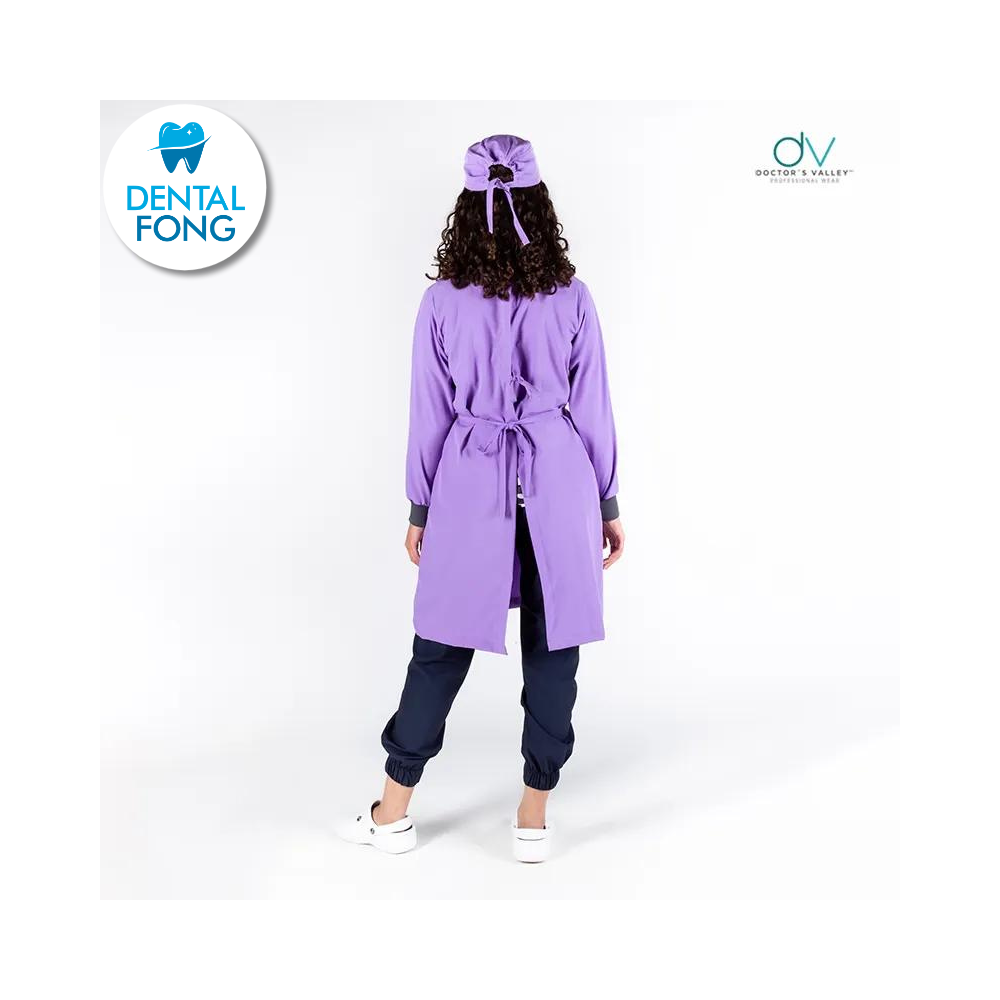 BATA IMPERMEABLE MUJER LILA M/G C/EST. Y COFIA DE REGALO (DOCTORS VALLEY)