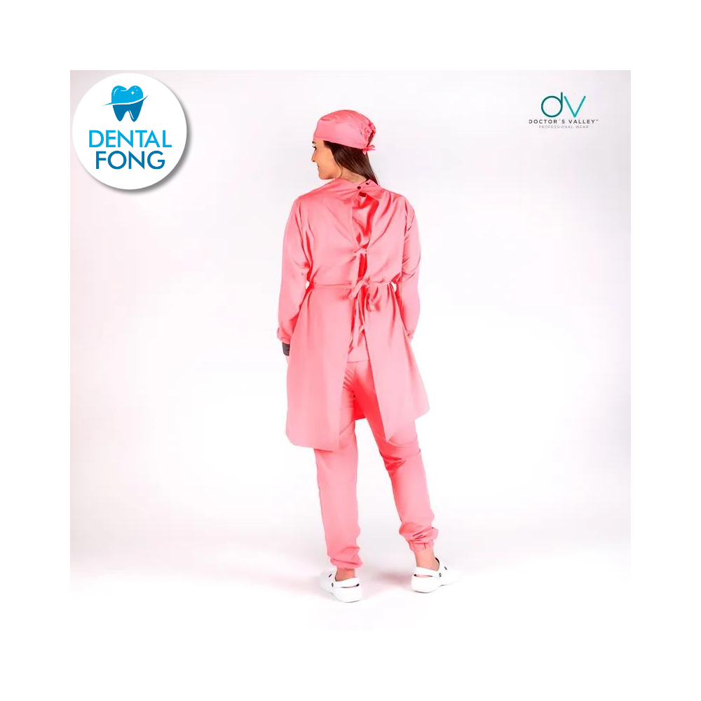 BATA IMPERMEABLE MUJER PALO DE ROSA M/G C/EST. Y COFIA DE REGALO (DOCTORS VALLEY)