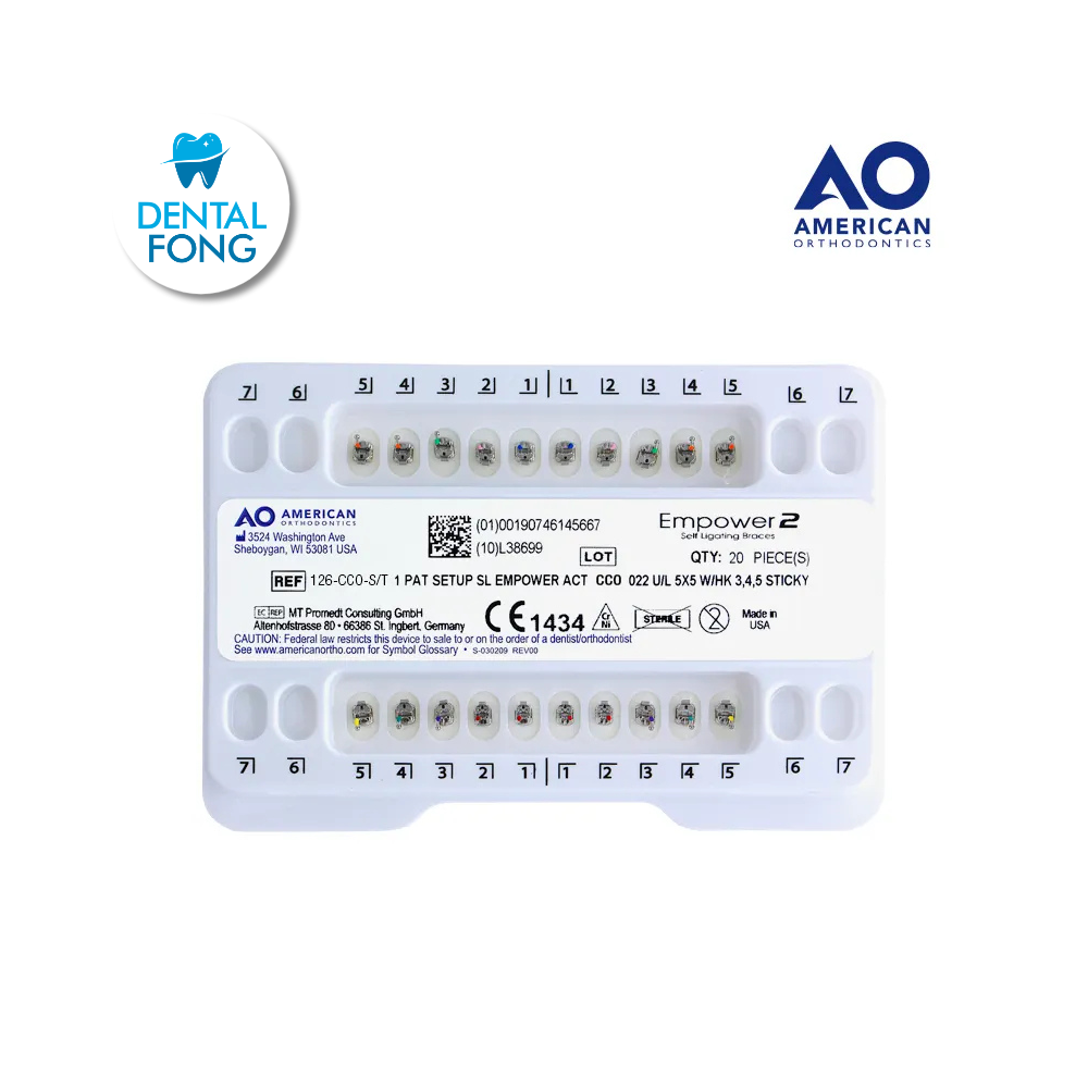 BRACKETS AUTOLIGADO EMPOWER .022 JGO CCO INTERACTIVO SIN TUBOS