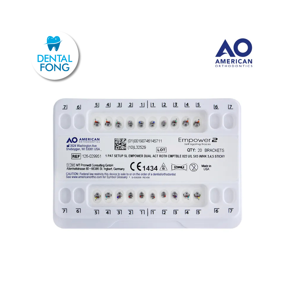 BRACKETS AUTOLIGADO EMPOWER .022 JGO MIXTO ROTH.