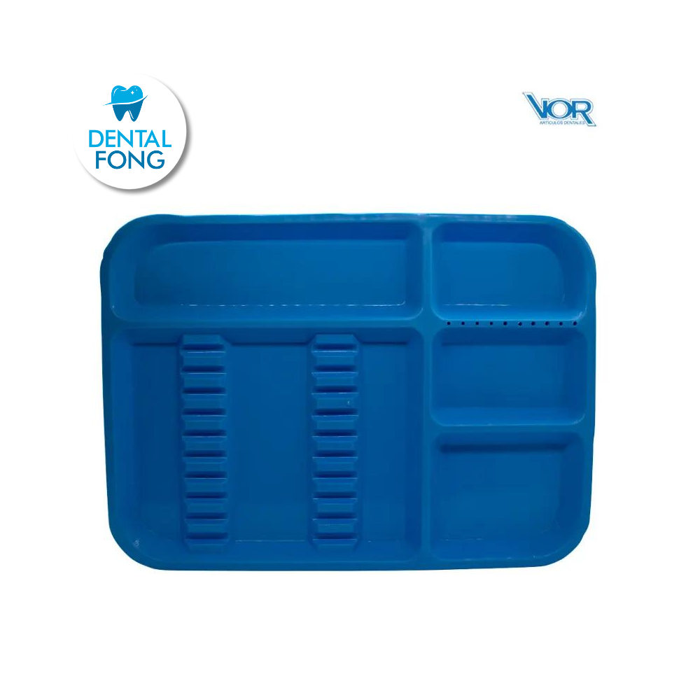 CHAROLA PLASTICO ACANALADA AZUL (VOR)