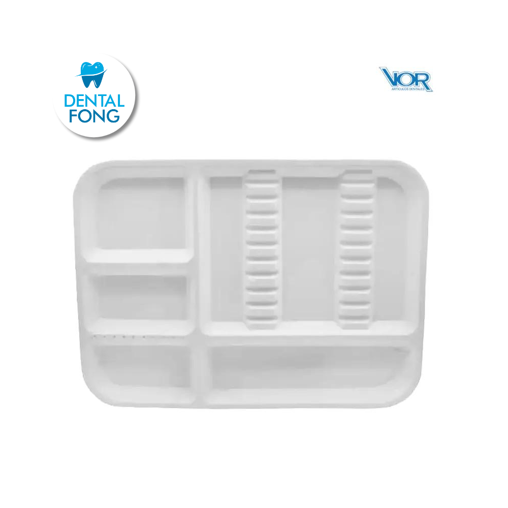 CHAROLA PLASTICO ACANALADA BLANCA (VOR)