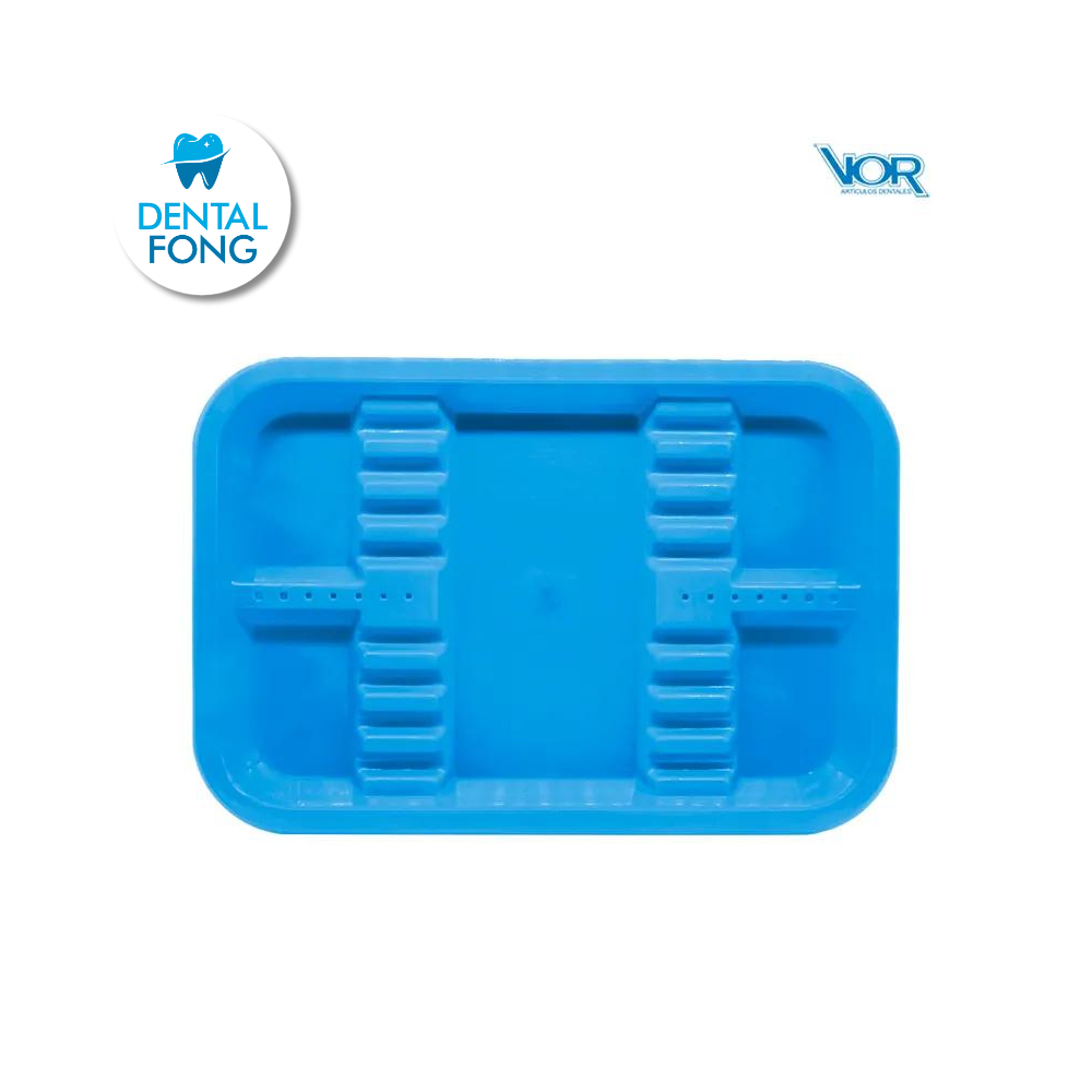 CHAROLA PLASTICO ACANALADA CHICA AZUL