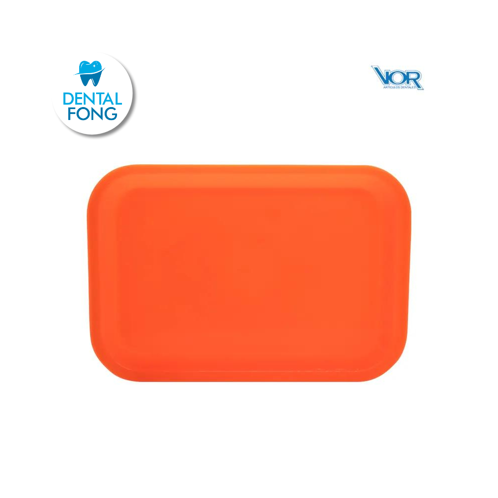 CHAROLA PLASTICO LISA CHICA NARANJA