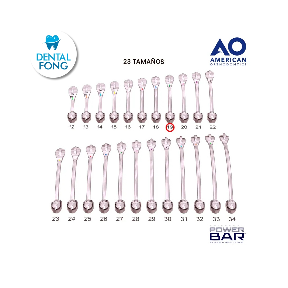 POWER BAR KIT CORRECTOR PARA CLASE II 19MM PARA PREMOLARES