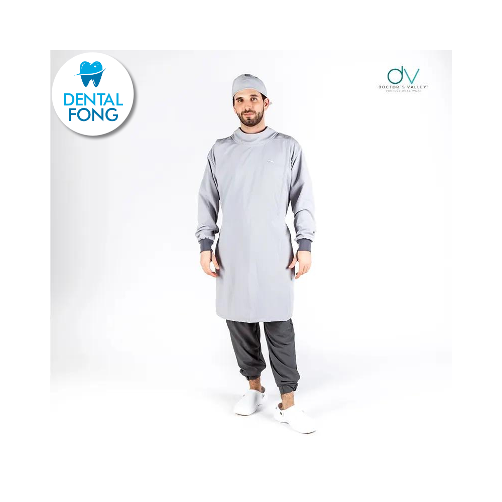 BATA IMPERMEABLE HOMBRE GRIS CLARO G/EG C/EST. Y COFIA DE REGALO (DOCTORS VALLEY)