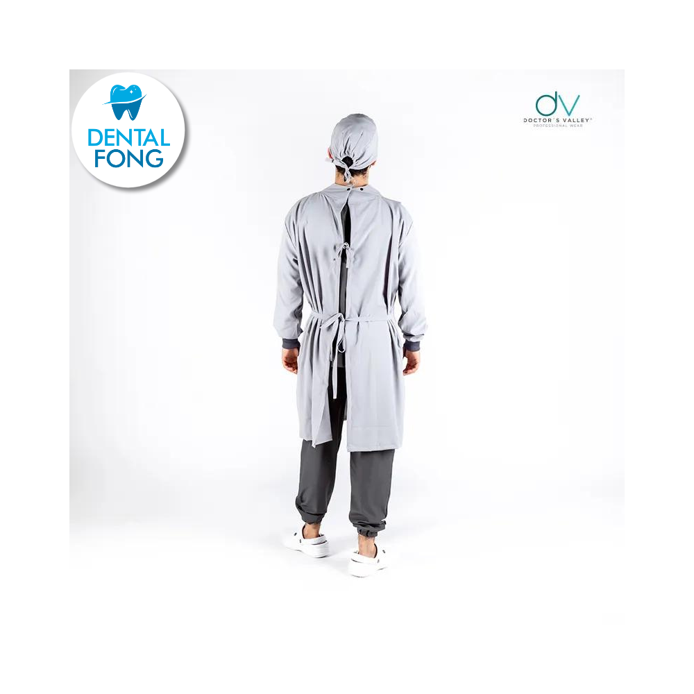 BATA IMPERMEABLE HOMBRE GRIS CLARO G/EG C/EST. Y COFIA DE REGALO (DOCTORS VALLEY)