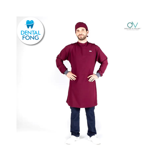 BATA IMPERMEABLE HOMBRE GUINDA M/G C/EST. Y COFIA DE REGALO (DOCTORS VALLEY)