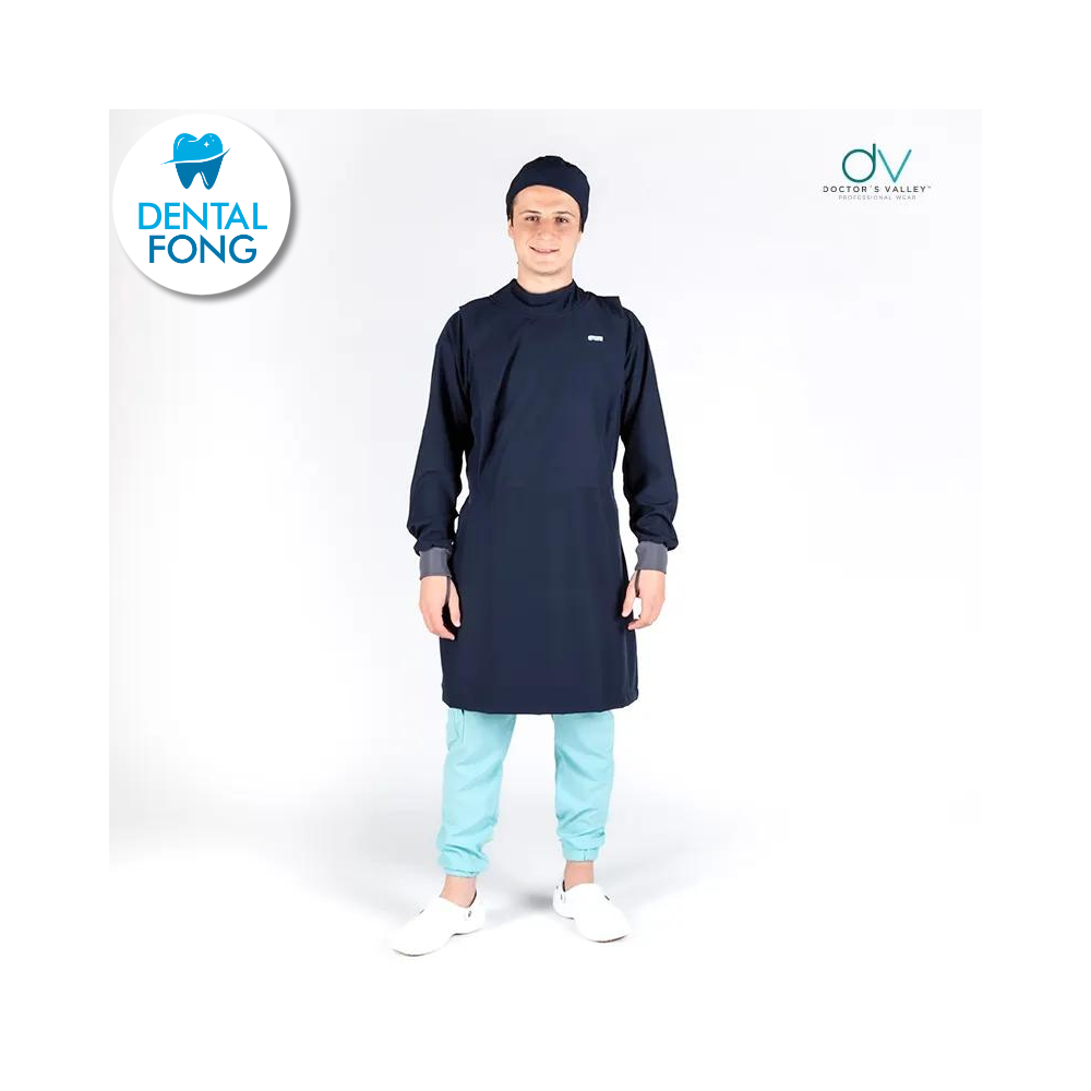 BATA IMPERMEABLE HOMBRE MARINO M/G C/EST. Y COFIA DE REGALO (DOCTORS VALLEY)