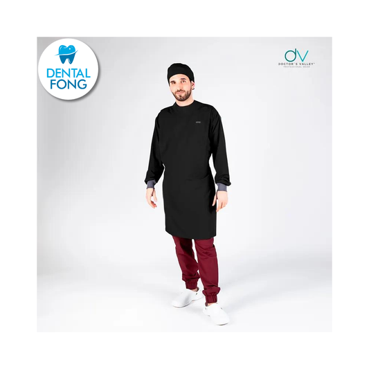 BATA IMPERMEABLE HOMBRE NEGRO G/EG C/EST. Y COFIA DE REGALO (DOCTORS VALLEY)