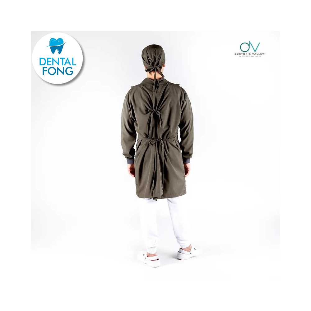 BATA IMPERMEABLE HOMBRE VERDE MILITAR M/G C/EST. Y COFIA DE REGALO (DOCTORS VALLEY)