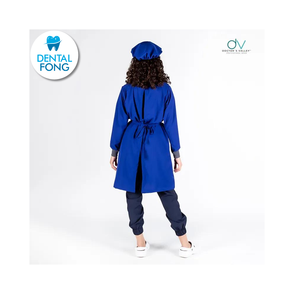 BATA IMPERMEABLE MUJER AZUL REY M/G C/EST. Y COFIA DE REGALO (DOCTORS VALLEY)