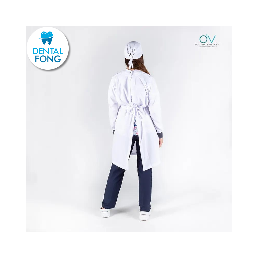 BATA IMPERMEABLE MUJER BLANCA CH/ M C/EST. Y COFIA DE REGALO (DOCTORS VALLEY)