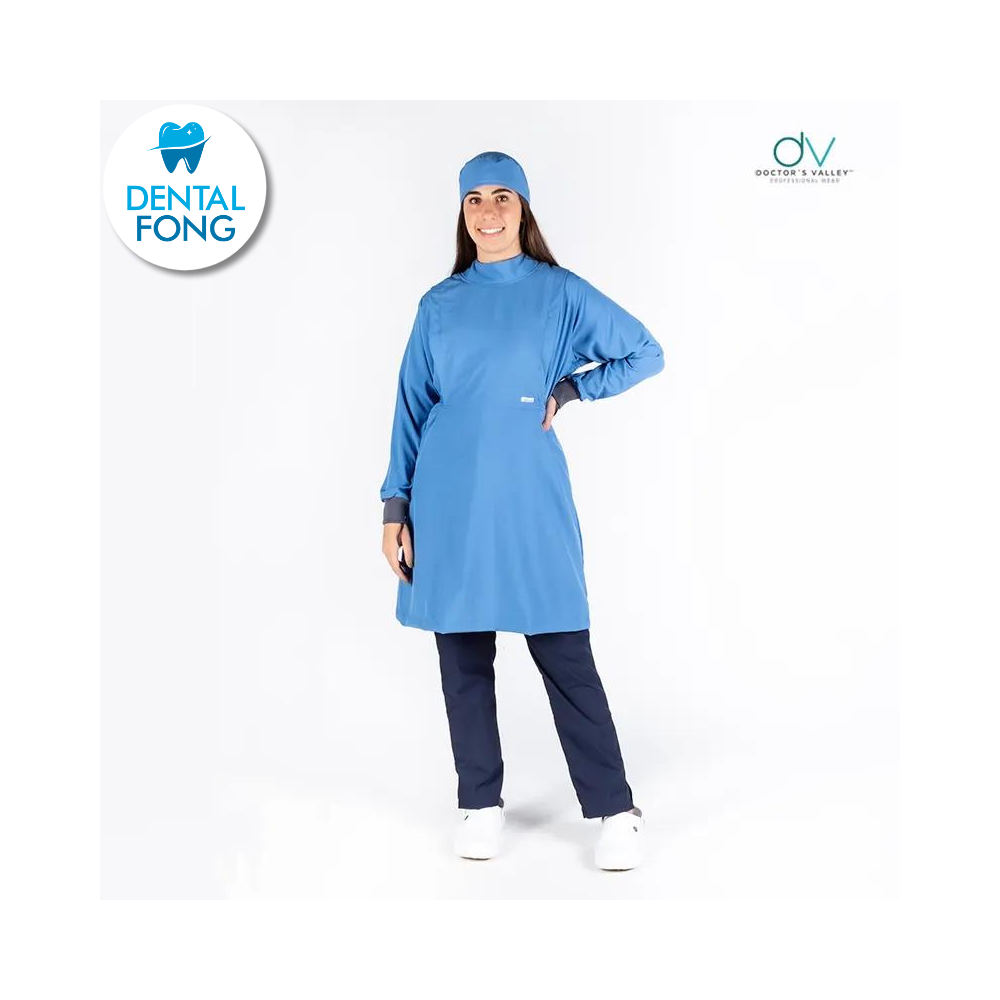 BATA IMPERMEABLE MUJER CIELO CH/ M C/EST. Y COFIA DE REGALO (DOCTORS VALLEY)