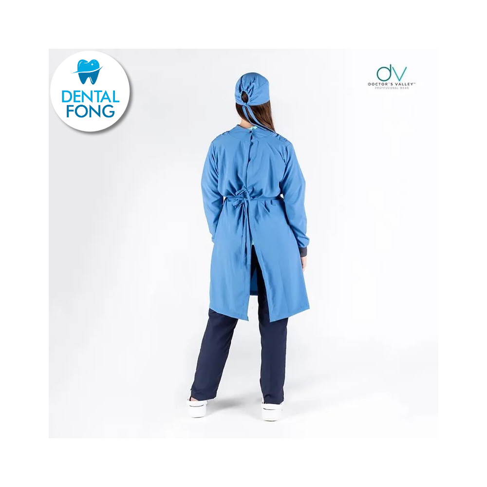 BATA IMPERMEABLE MUJER CIELO CH/ M C/EST. Y COFIA DE REGALO (DOCTORS VALLEY)