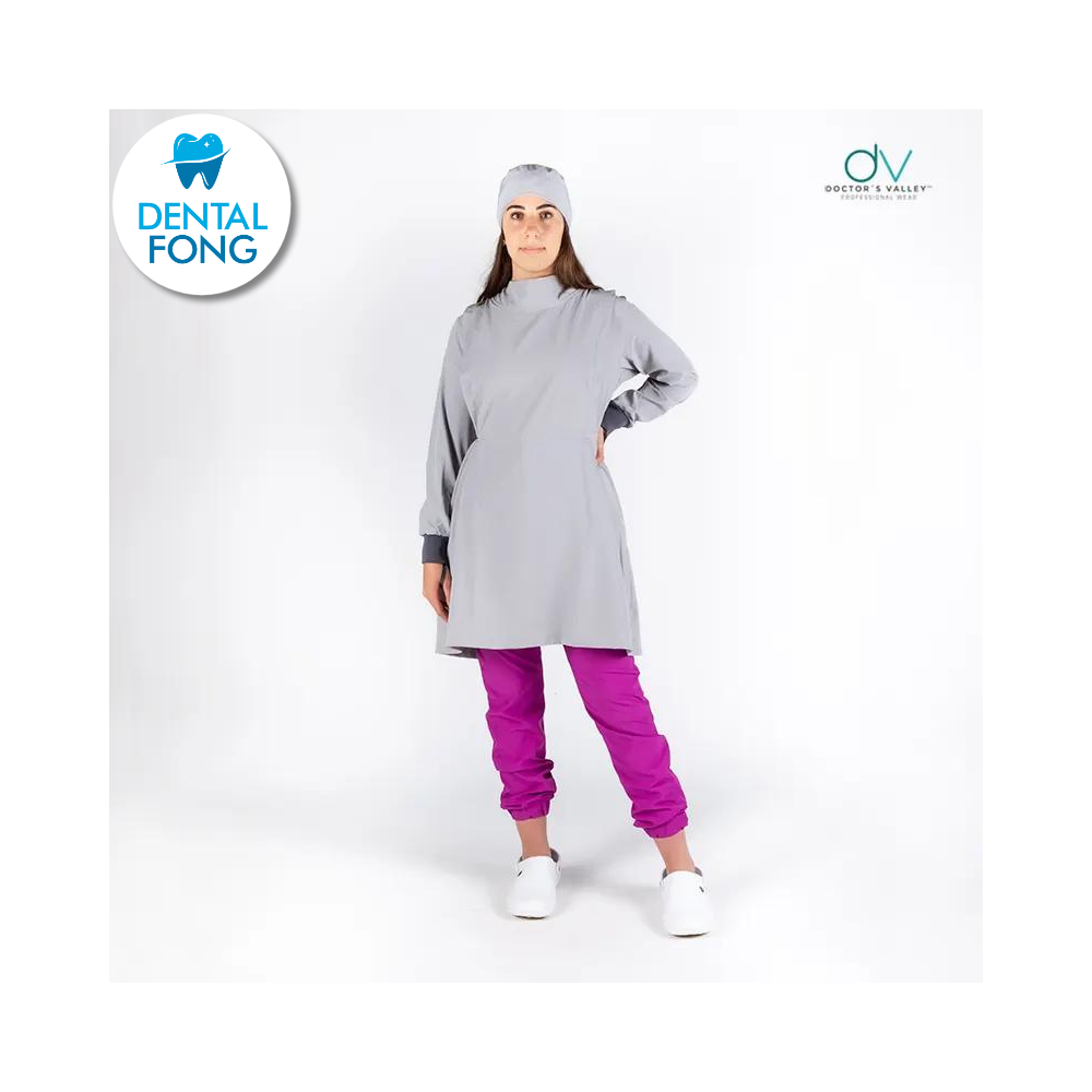 BATA IMPERMEABLE MUJER GRIS CLARO CH/ M C/EST. Y COFIA DE REGALO (DOCTORS VALLEY)