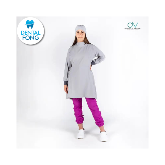 BATA IMPERMEABLE MUJER GRIS CLARO M/G C/EST. Y COFIA DE REGALO (DOCTORS VALLEY)