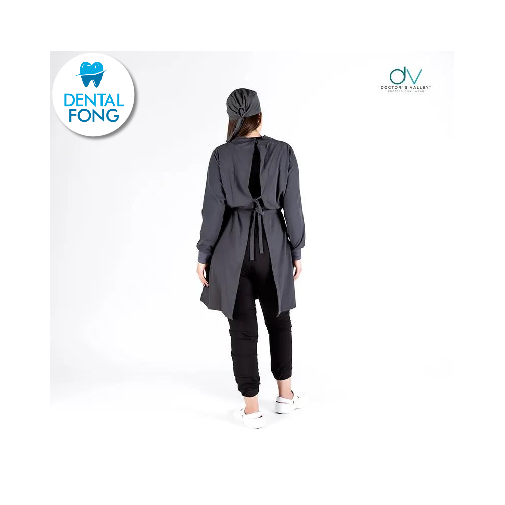 BATA IMPERMEABLE MUJER GRIS OXFORD M/G C/EST. Y COFIA DE REGALO (DOCTORS VALLEY)