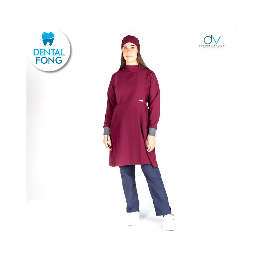 BATA IMPERMEABLE MUJER GUINDA CH/ M C/EST. Y COFIA DE REGALO (DOCTORS VALLEY)