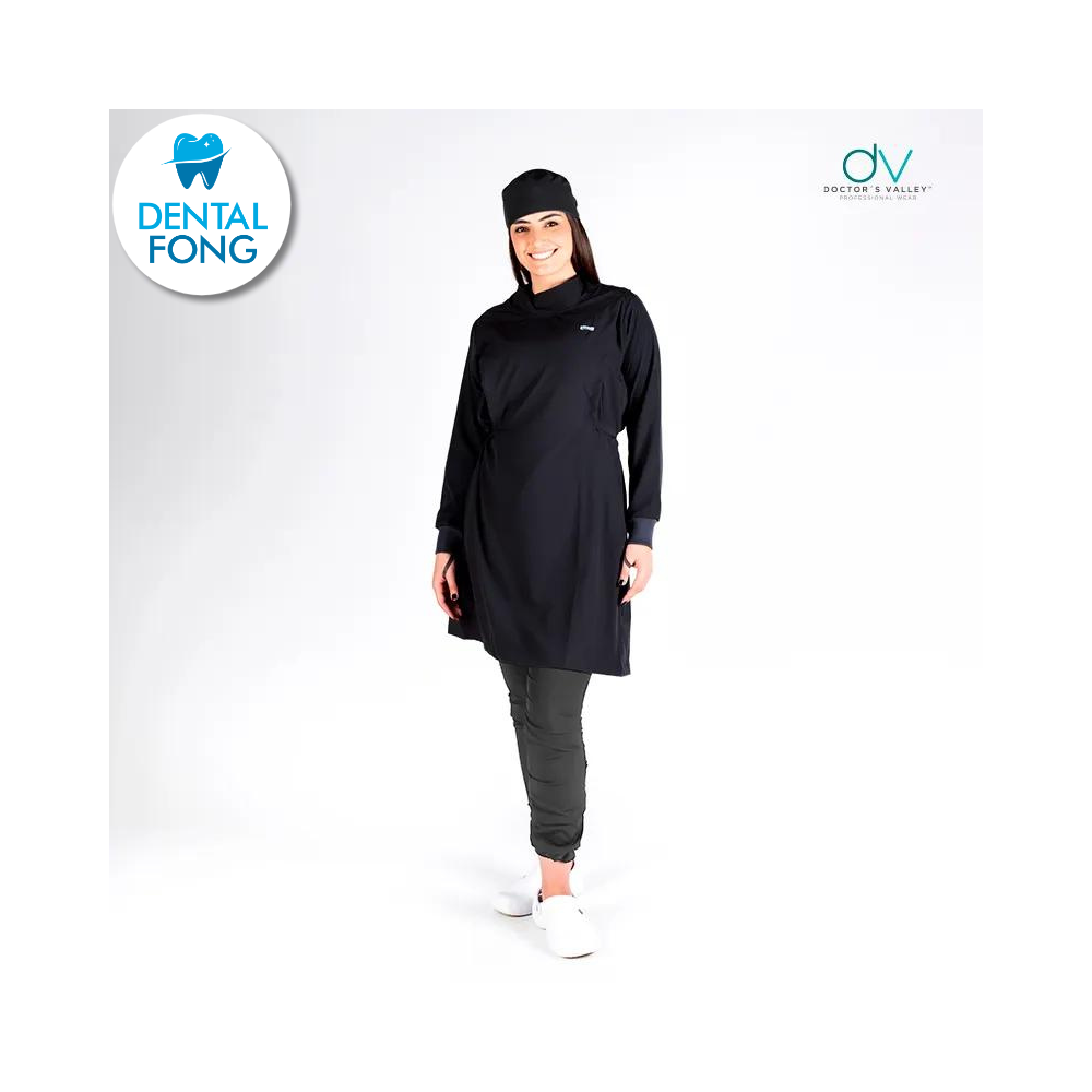 BATA IMPERMEABLE MUJER NEGRO CH/M C/EST. Y COFIA DE REGALO (DOCTORS VALLEY)