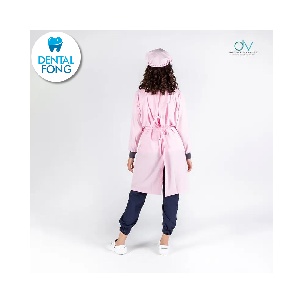 BATA IMPERMEABLE MUJER ROSA PASTEL M/G C/EST. Y COFIA DE REGALO (DOCTORS VALLEY)