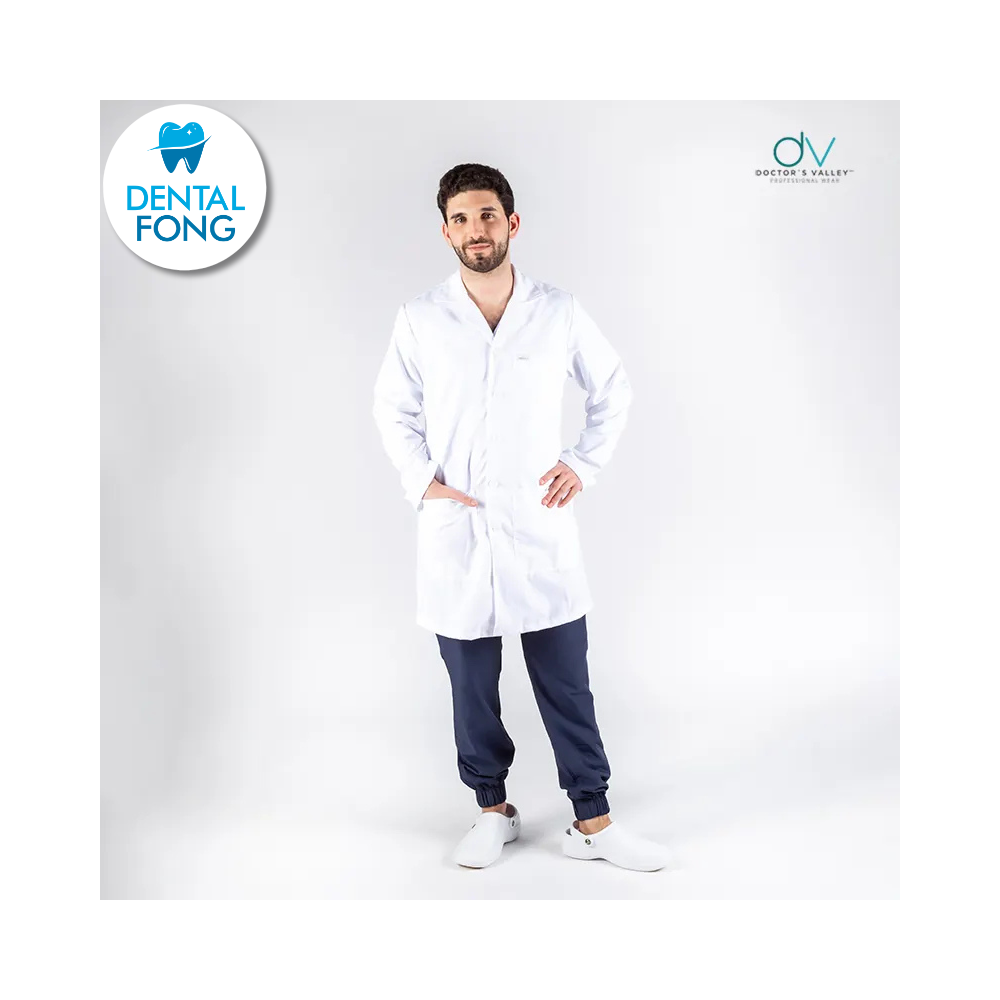 BATA LARGA BLANCA HOMBRE TALLA GRANDE (DOCTORS VALLEY)