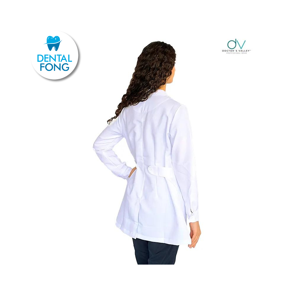 BATA LARGA BLANCA MUJER TALLA CHICA (DOCTORS VALLEY)