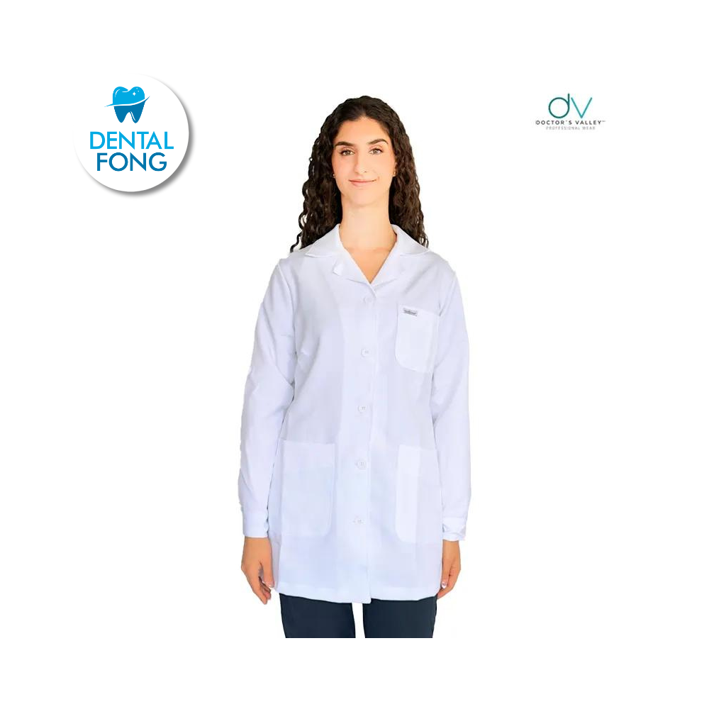 BATA LARGA BLANCA MUJER TALLA EXTRA GRANDE (DOCTORS VALLEY)