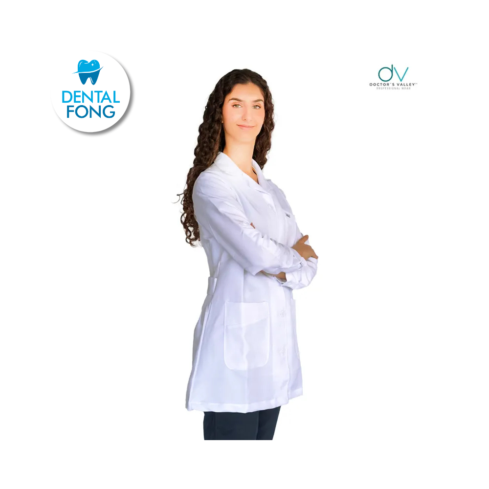 BATA LARGA BLANCA MUJER TALLA MEDIANA (DOCTORS VALLEY)