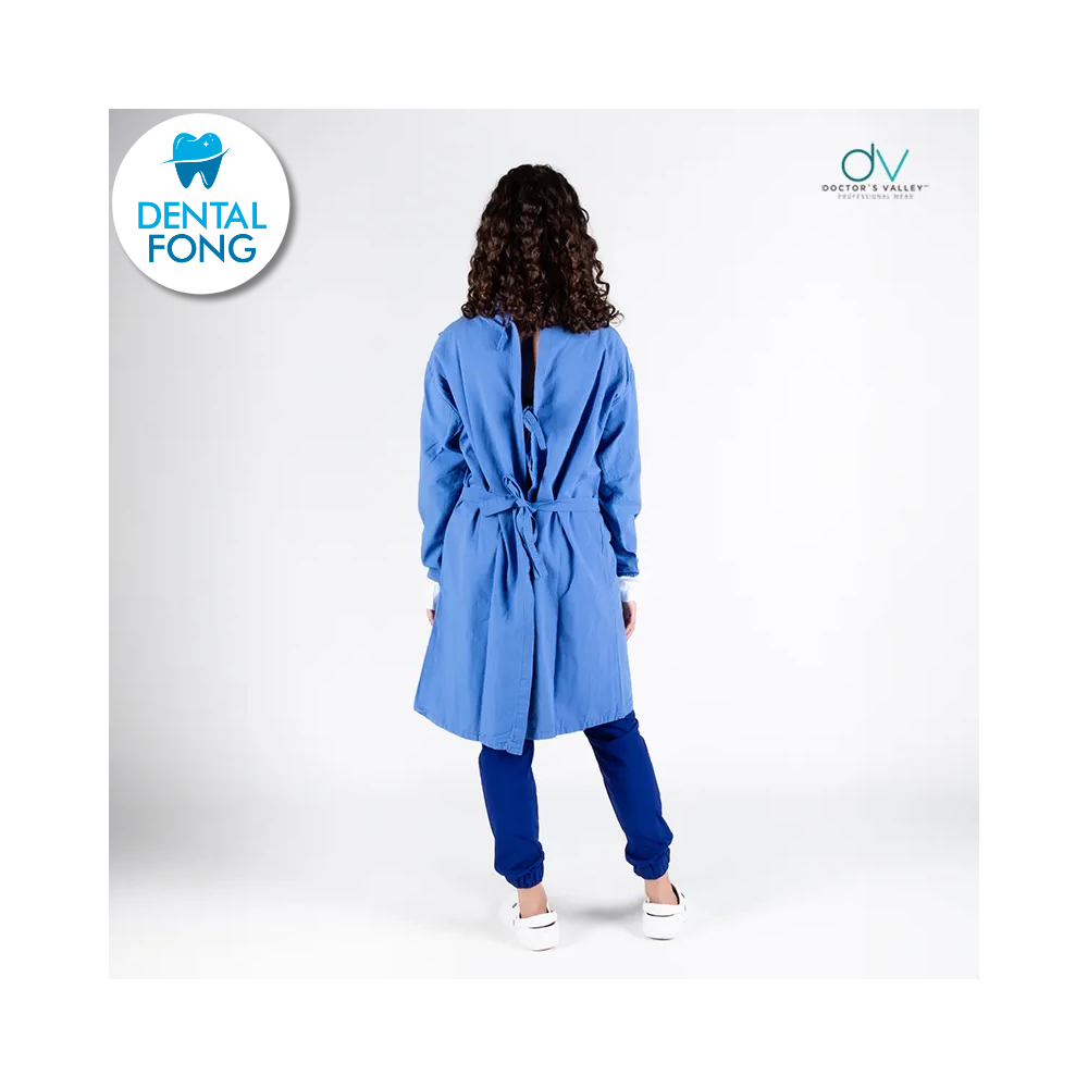 BATA QUIRURGICA UNISEX AZUL CH/M 100% ALGODÓN (DOCTORS VALLEY)