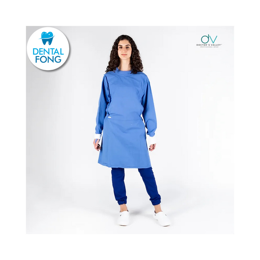 BATA QUIRURGICA UNISEX AZUL CH/M 100% ALGODÓN (DOCTORS VALLEY)