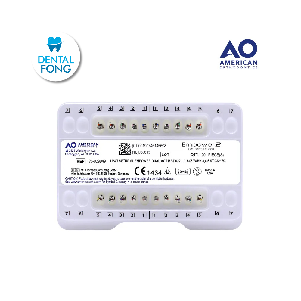 BRACKETS AUTOLIGADO EMPOWER .022 JGO MIXTO MBT.