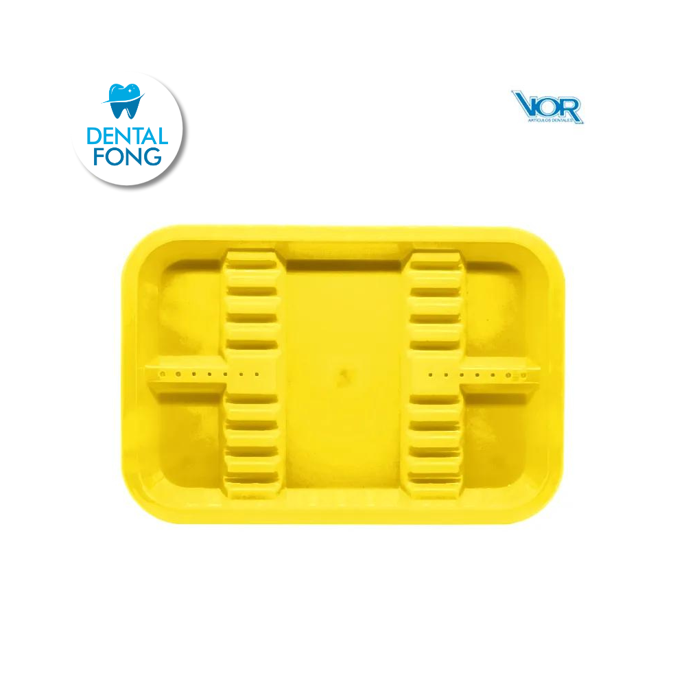 CHAROLA PLASTICO ACANALADA CHICA AMARILLA