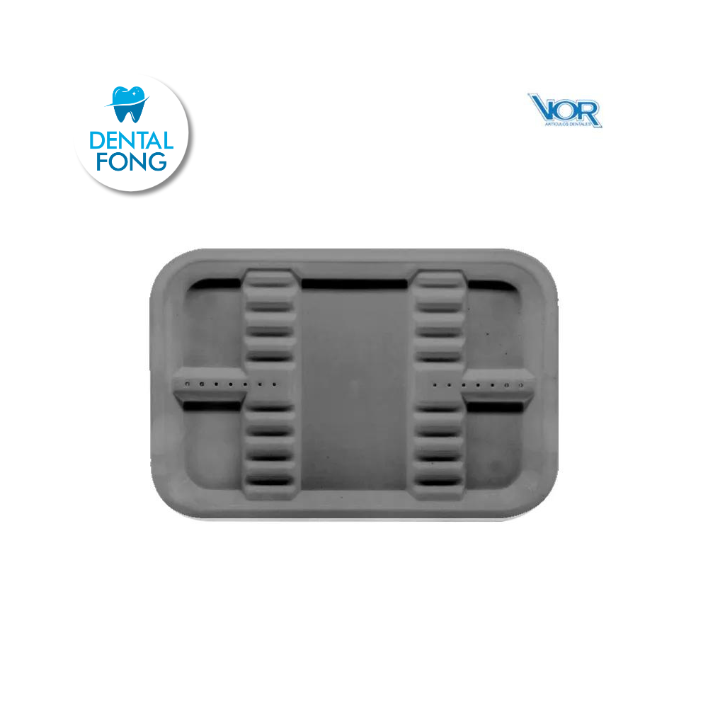 CHAROLA PLASTICO ACANALADA CHICA GRIS