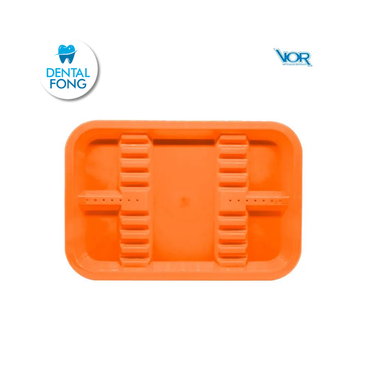 CHAROLA PLASTICO ACANALADA CHICA NARANJA