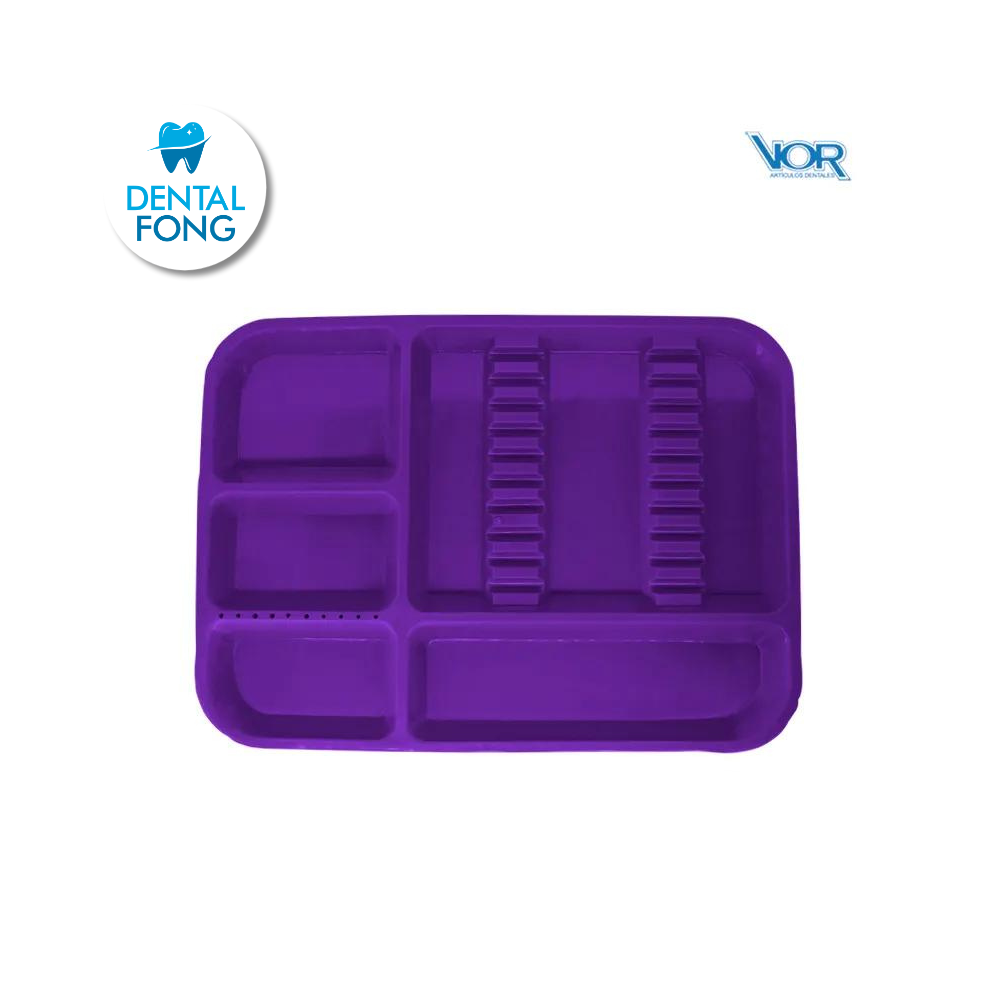 CHAROLA PLASTICO ACANALADA MORADA (VOR)