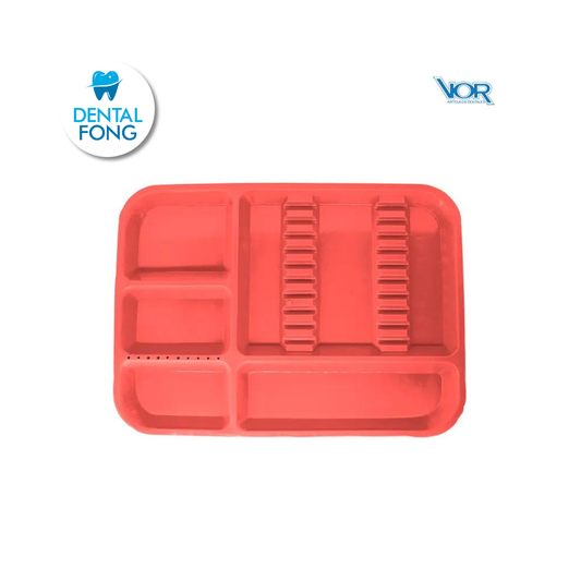 CHAROLA PLASTICO ACANALADA ROJA (VOR)