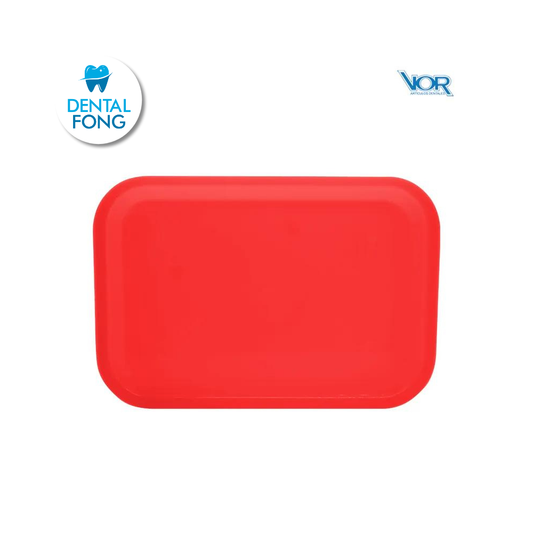 CHAROLA PLASTICO LISA CHICA ROJA