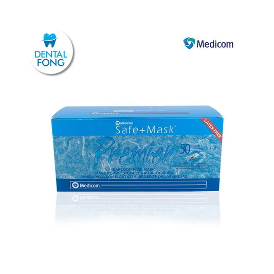 CUBREBOCAS CON 50 PZAS MEDICOM AZUL