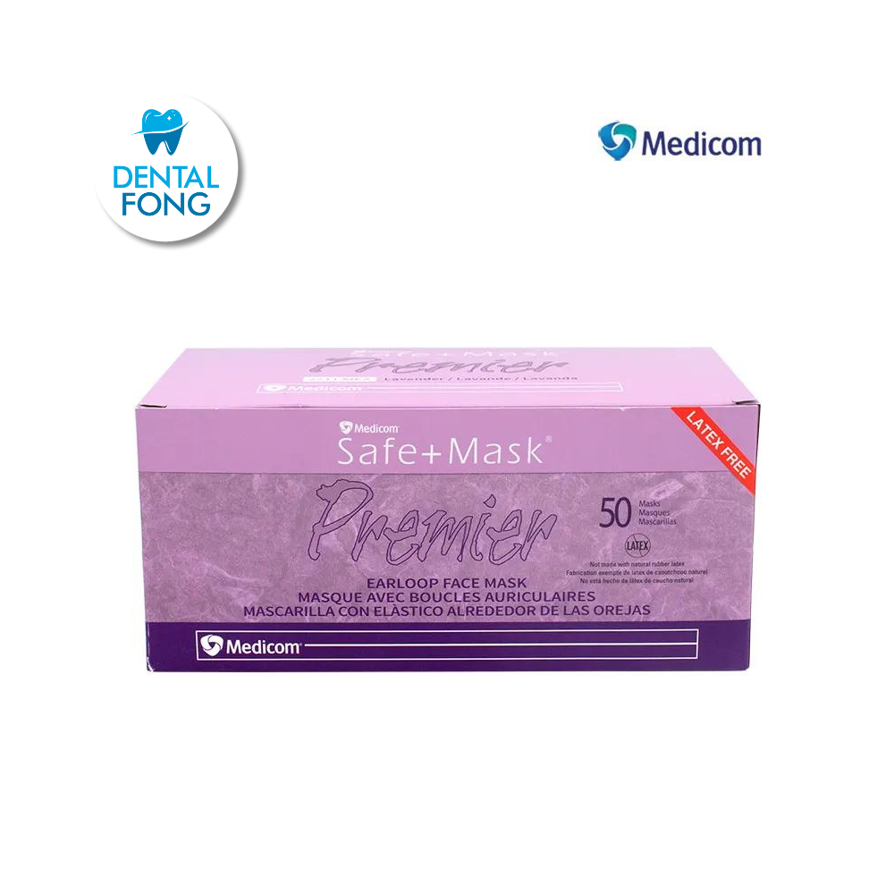 CUBREBOCAS CON 50 PZAS MEDICOM LILA