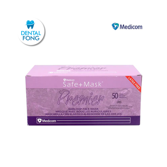 CUBREBOCAS CON 50 PZAS MEDICOM LILA