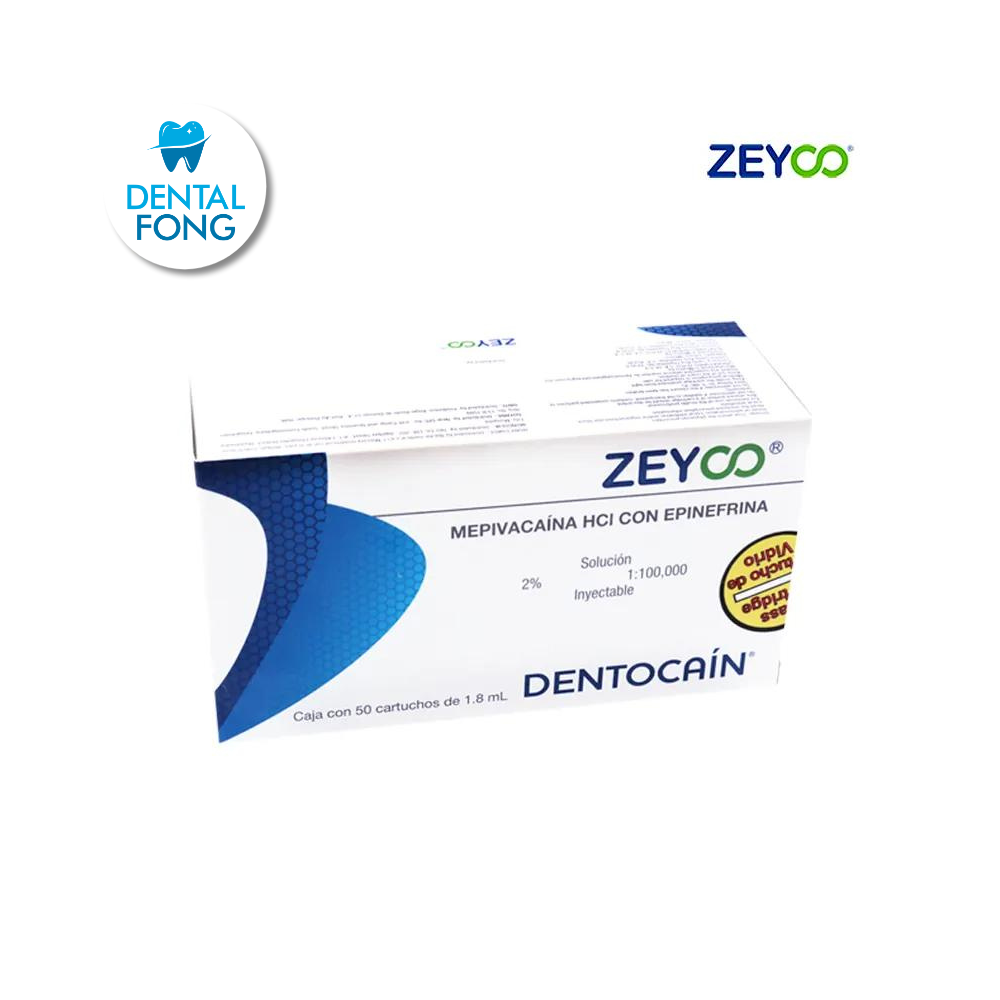 DENTOCAIN 2% ANESTESIA CON 50 CARTUCHOS VIDRIO