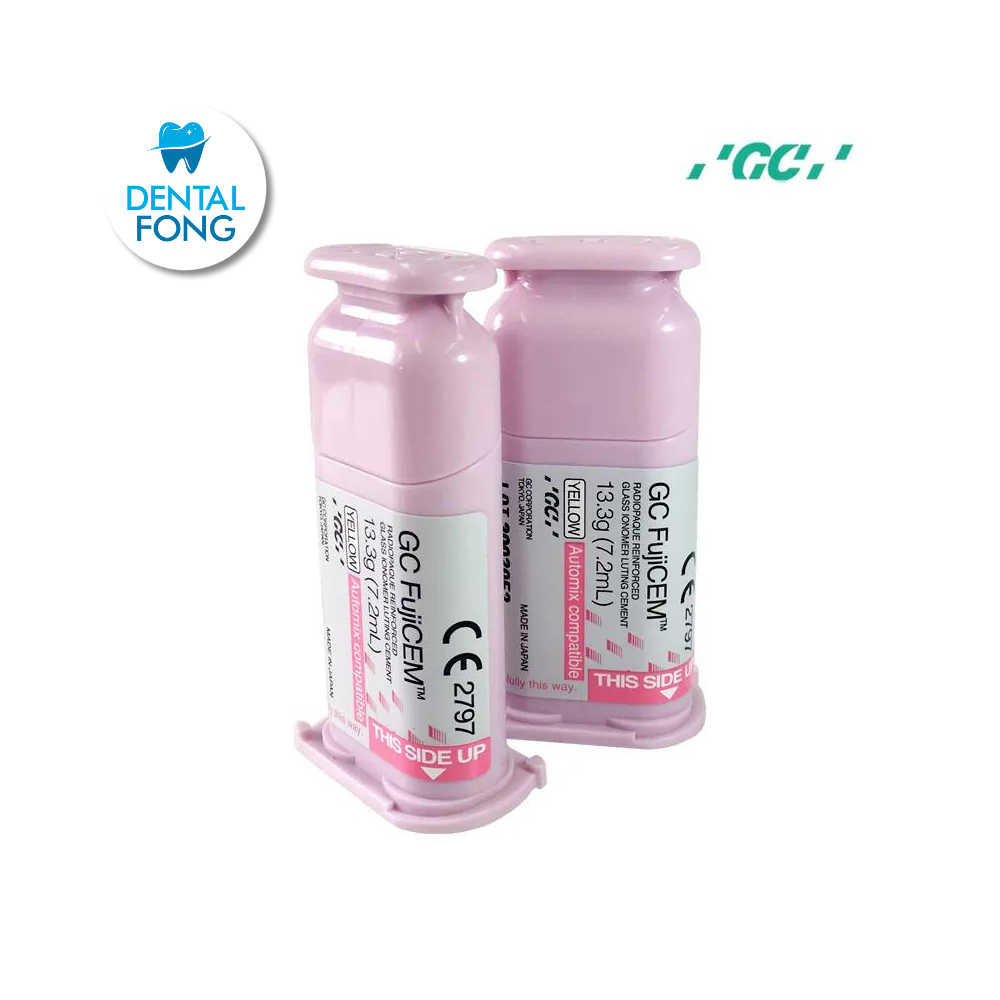 FUJICEM BULK CON 2 CARTUCHOS IONOMERO PARA METAL Y LIBRE DE METAL CON DISPENSADOR