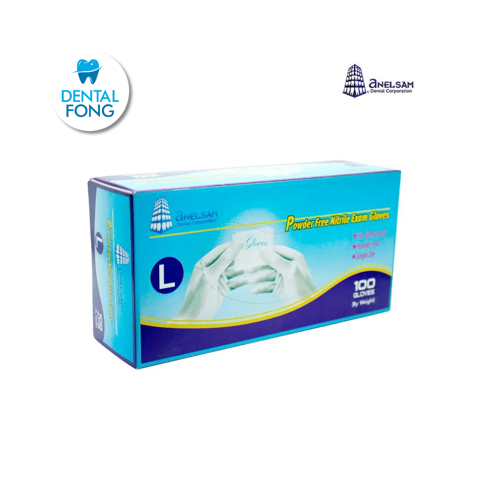 GUANTES AZUL DE NITRILO GRANDE CON 100 PIEZAS ANELSAM