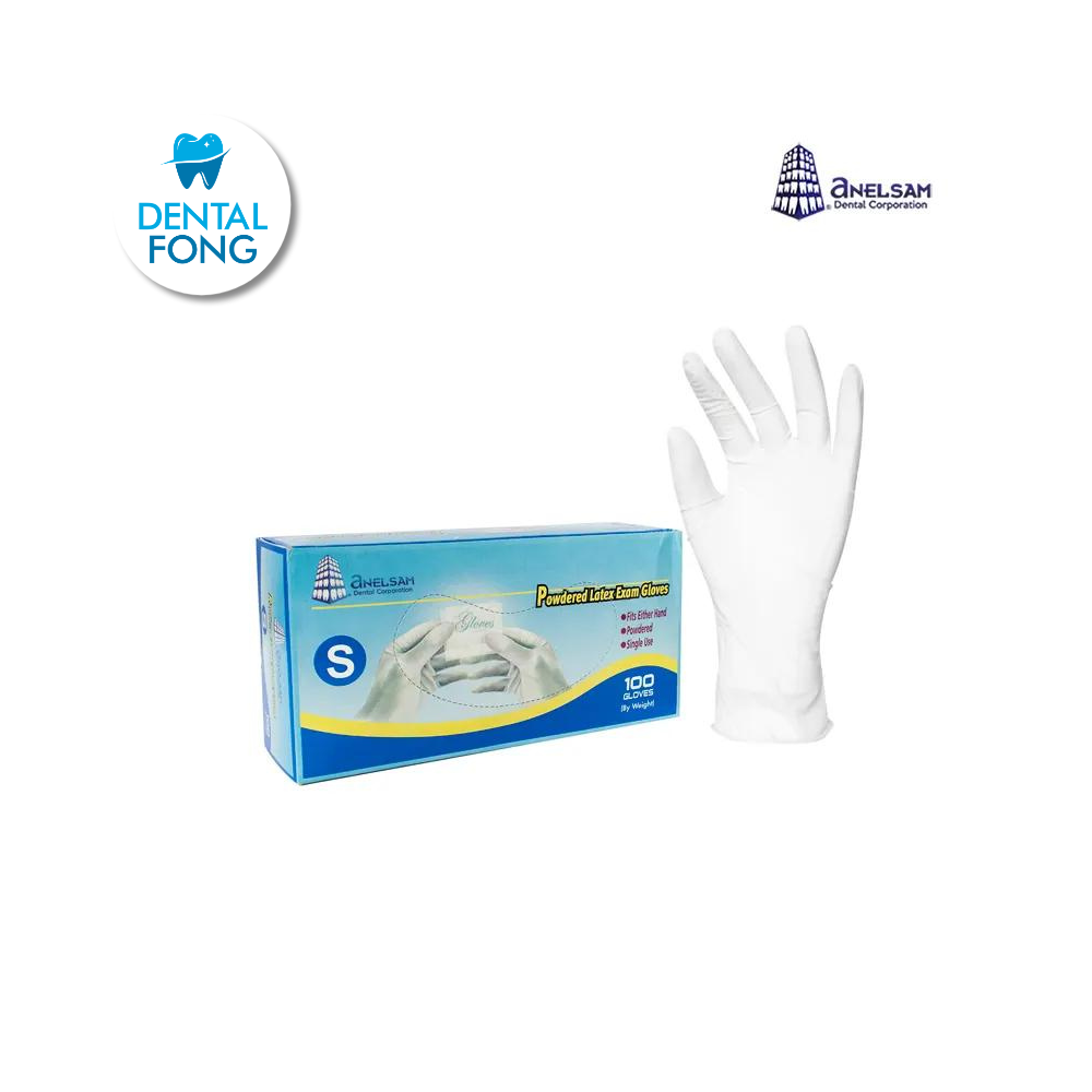 GUANTES DE LATEX CHICO CON 100 PIEZAS ANELSAM