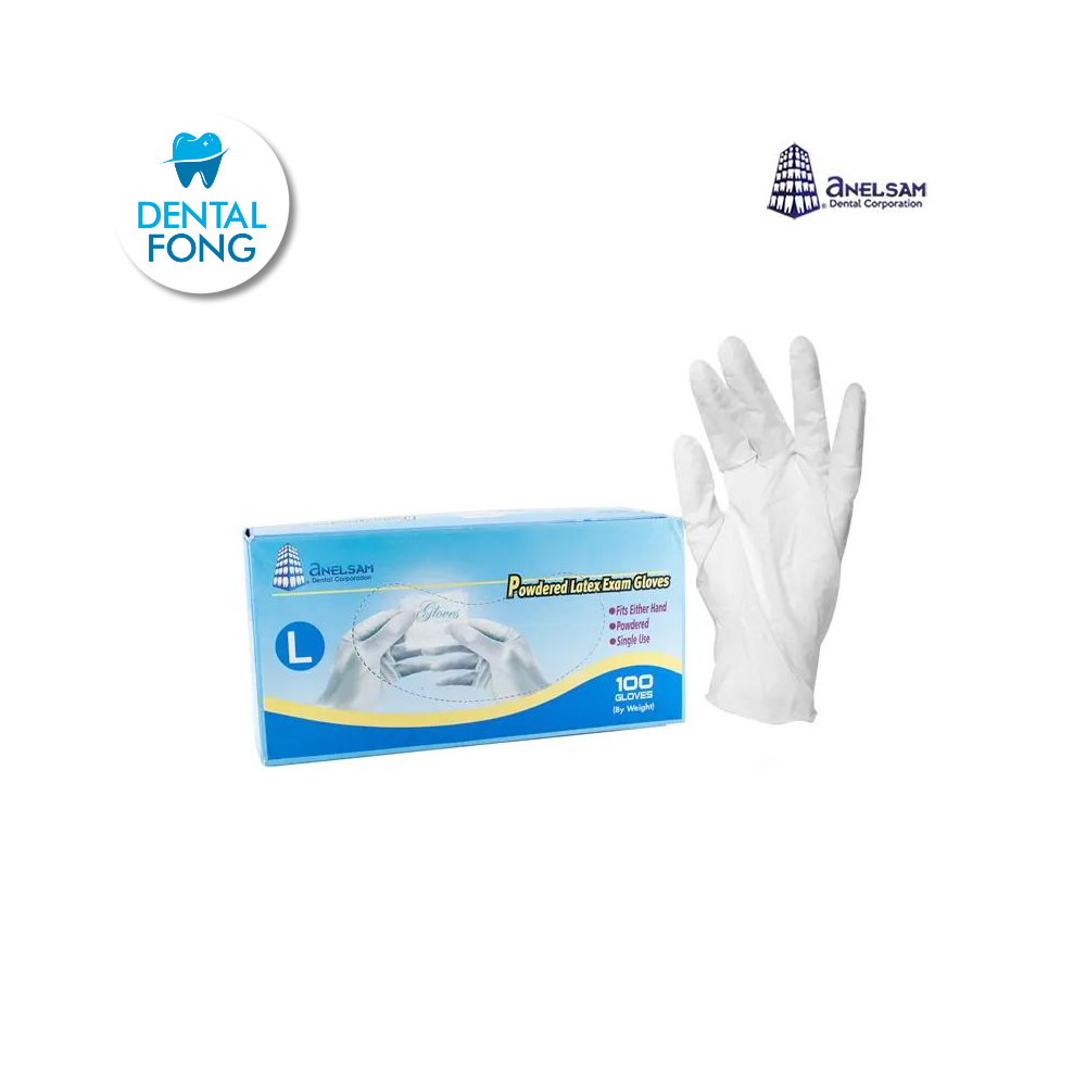 GUANTES DE LATEX GRANDE CON 100 PIEZAS ANELSAM