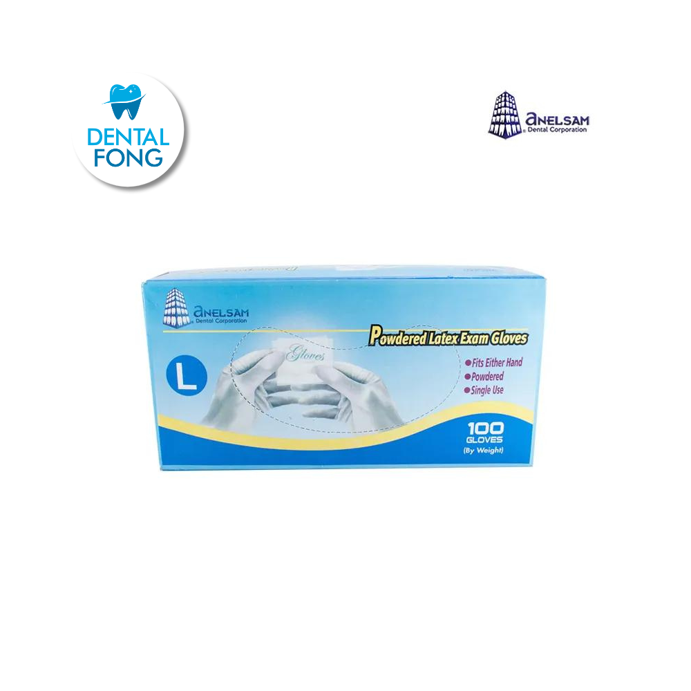 GUANTES DE LATEX GRANDE CON 100 PIEZAS ANELSAM