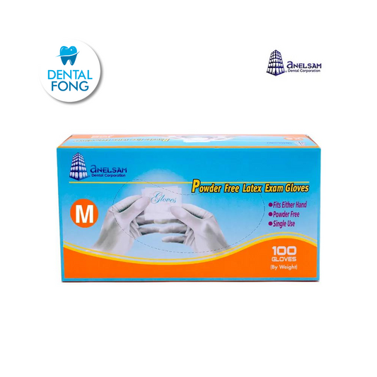 GUANTES LIBRES DE POLVO MEDIANO CON 100 PIEZAS ANELSAM