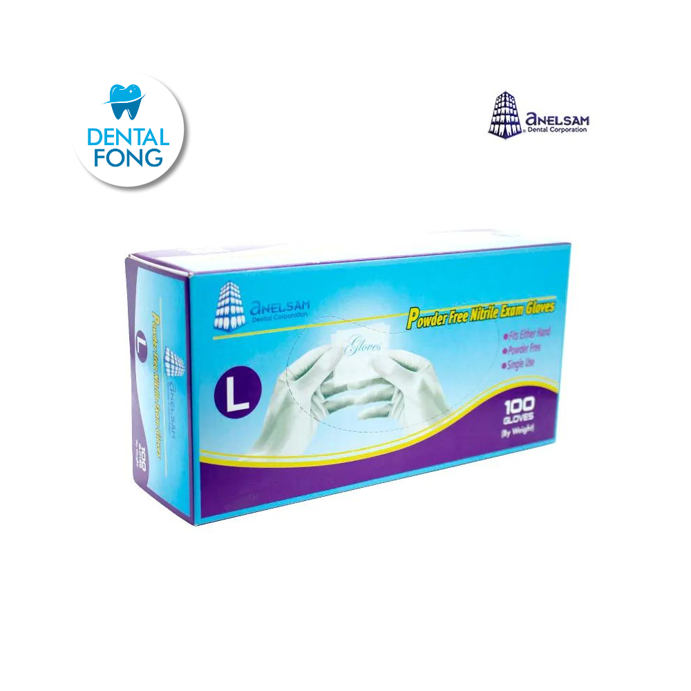 GUANTES MORADOS DE NITRILO GRANDE CON 100 PIEZAS ANELSAM